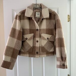 Abercrombie & Fitch Beige Wool Blend Jacket